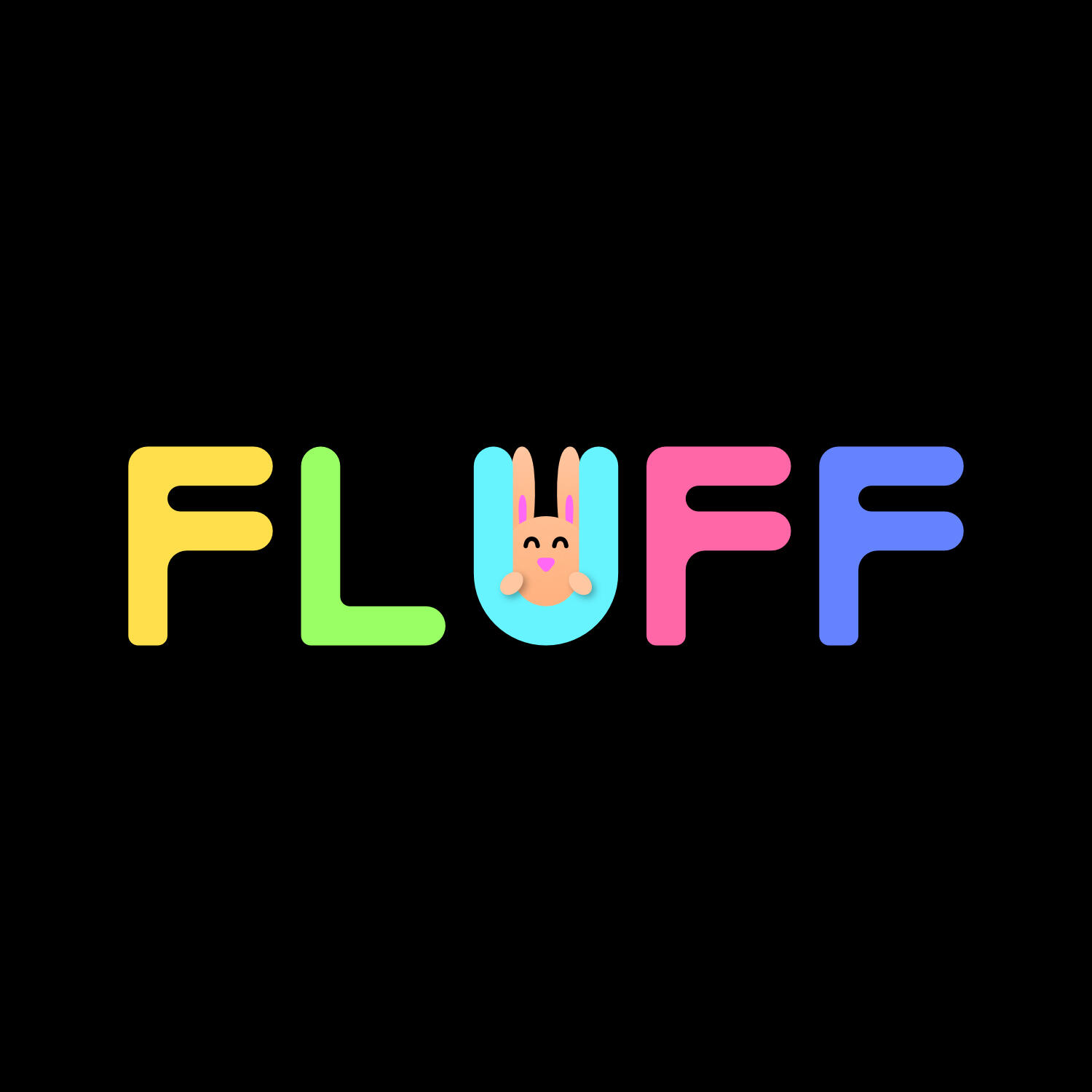 Logo pro fiktivní značku plyšáků | FLUFF